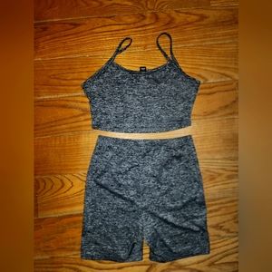 Crop top shorts set